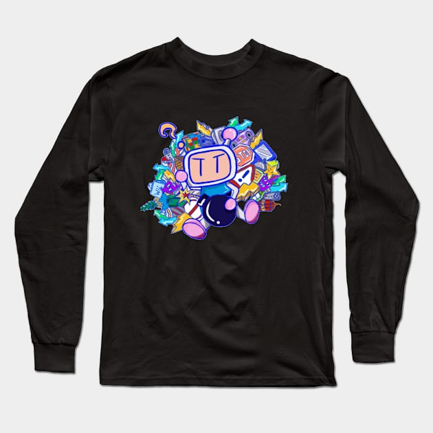 bomberman Long Sleeve T-Shirt by pikinesik